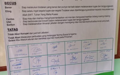 Perkuat Integritas, Pemerintah Desa Pesanggrahan Gelar Penandatanganan Pakta Integritas dan Komitmen Kinerja
